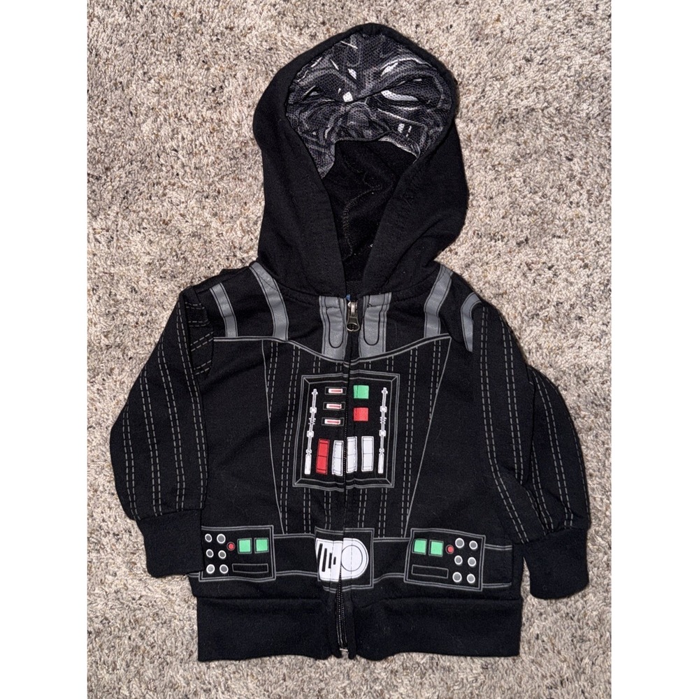 Star Wars Darth Vader Zip-Up Hoodie, Size Baby 12M, Color‎ Black